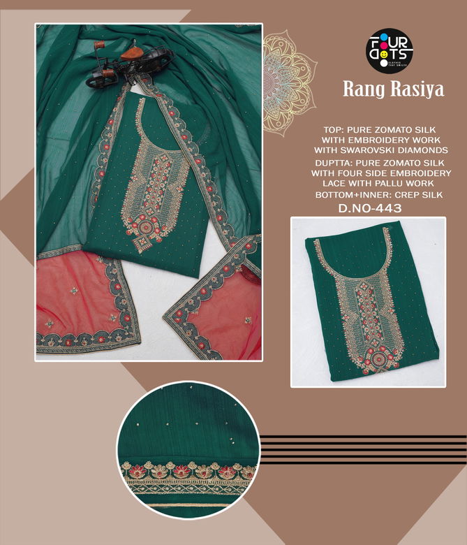 Rang Rasiya By Four Dots 441 444 Dress Material suppliers in India